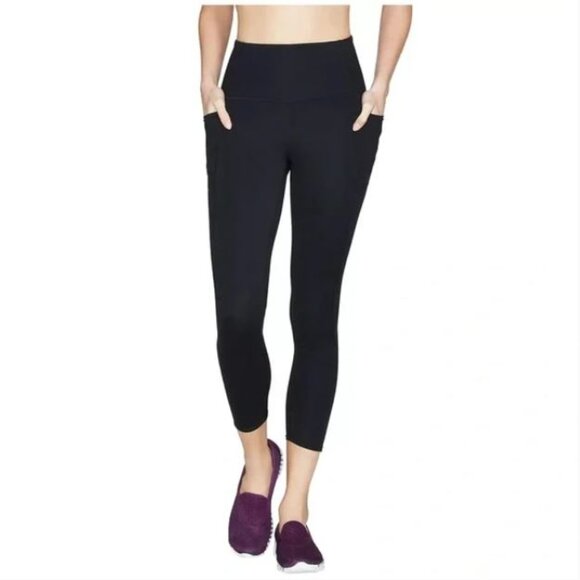 Skechers Go Walk Tight GoFlex High Waisted 7/8 Leggings Black NWT - Picture 1 of 3